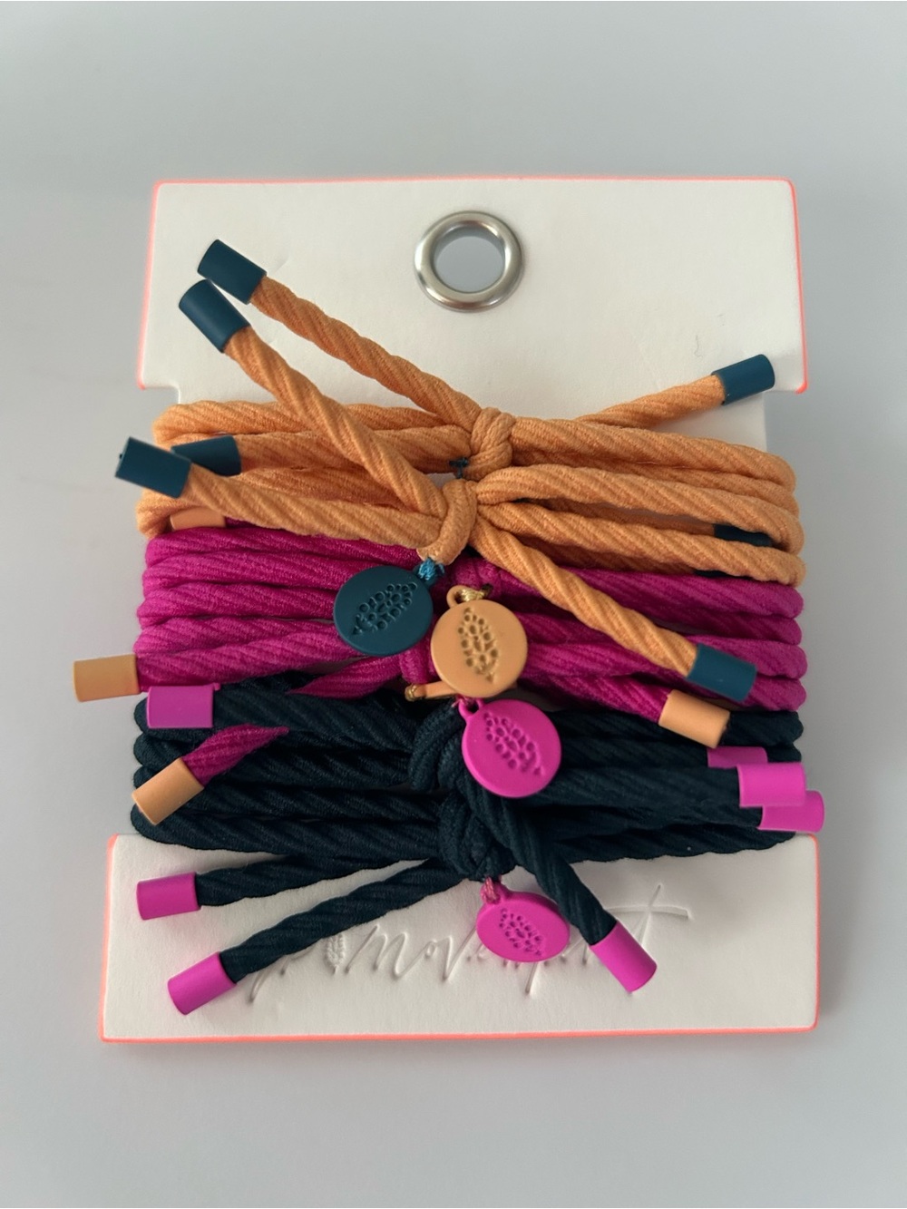Free People FP Movement Hair Elastics Ponytail Holder Pack Charm Details